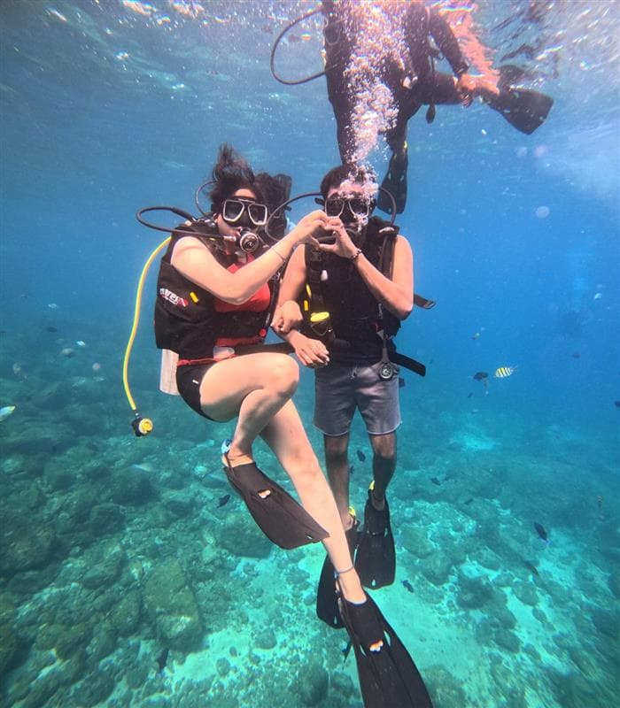 Spectacular underwater scenery at Netrani Island
